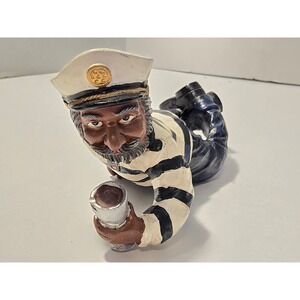 Nautical Sailor Captain Wine Bottle Topper Figurine Novelty Barware /0357